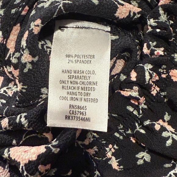 Abound Black and Silver Ruffled Smocked Blouse - Picture 3 of 3